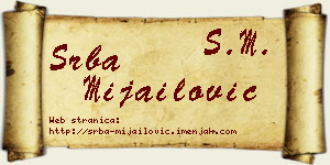 Srba Mijailović vizit kartica